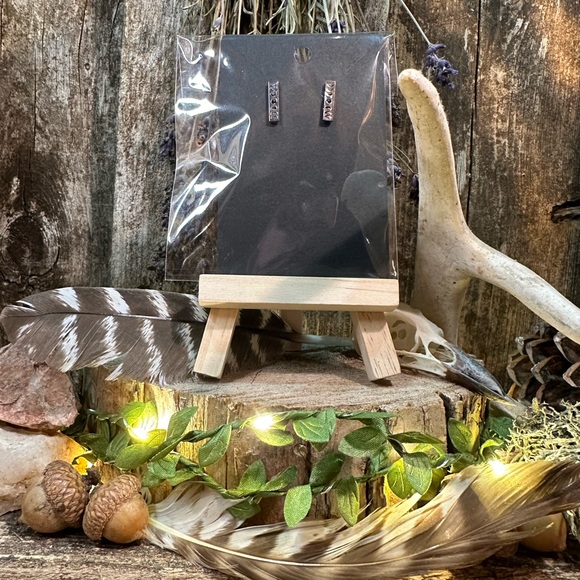 2/$15 πππ silver coloured moon cycle stud earrings - Picture 2 of 3